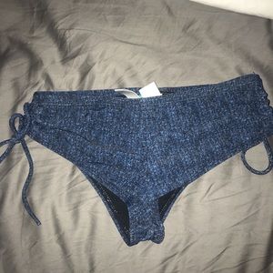 High rise boy short bikini bottom